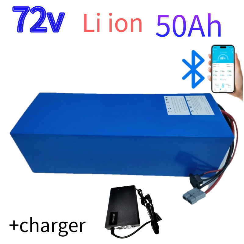 72V 60Ah Lifepo4 Battery Pack - 72V 50Ah Lithium-Ionen-Akku für E-Scooter/Fahrrad, Motorrad,